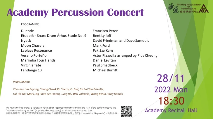 Thumbnail Academy Percussion Concert
