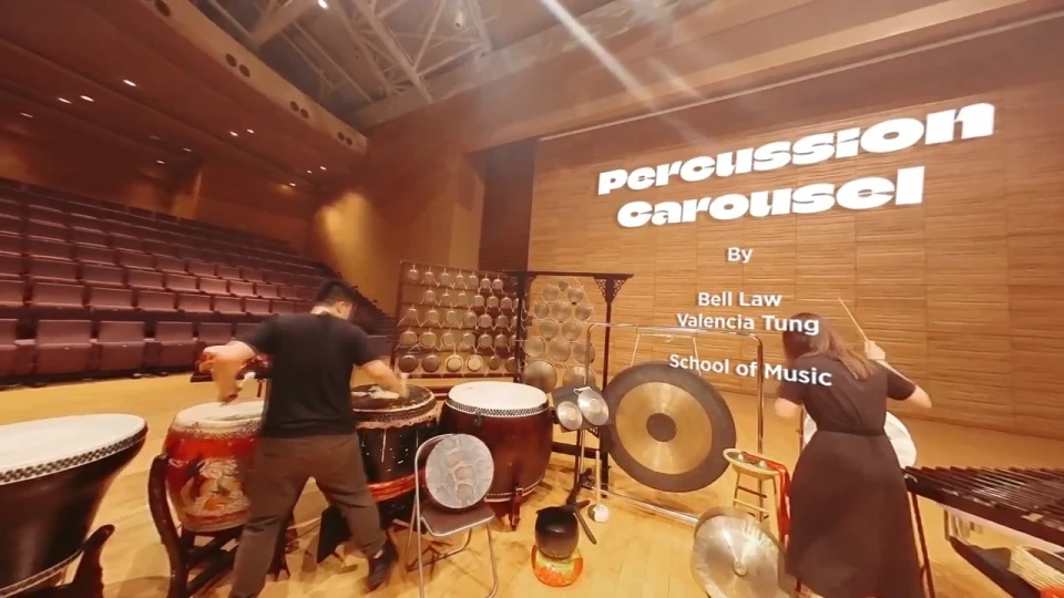 "Percussion Carousel" - Improvisation in 360° environment (Bell Law and Valencia Tung)