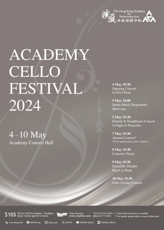 Poster Designed by Charlotte for Academy Cello Festival 2024