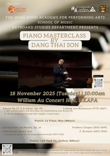 Thumbnail Asia+ Festival 2025 - Piano Masterclass by Dang Thai Son